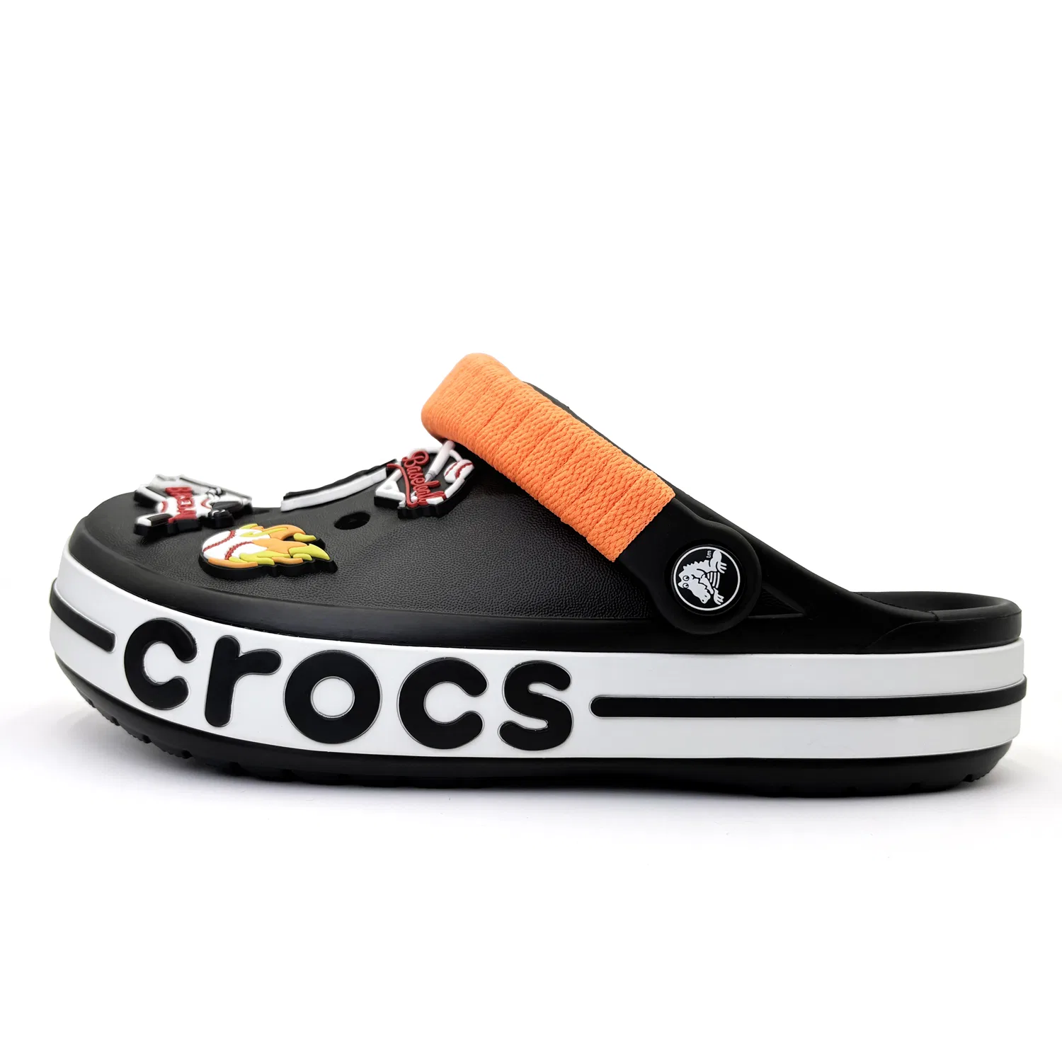 Детские сабо-клоги с принтом Bayaband Clogs Crocs, Black — фото 3