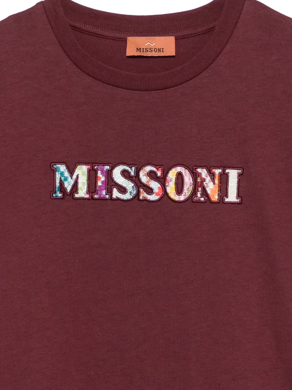 Футболка с логотипом-нашивкой Missoni Kids, красный — фото 3