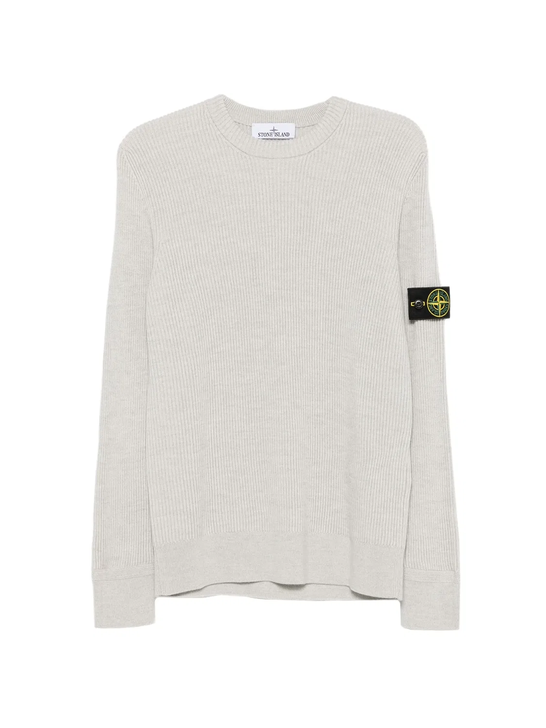 Stone Island Свитер в рубчик серый