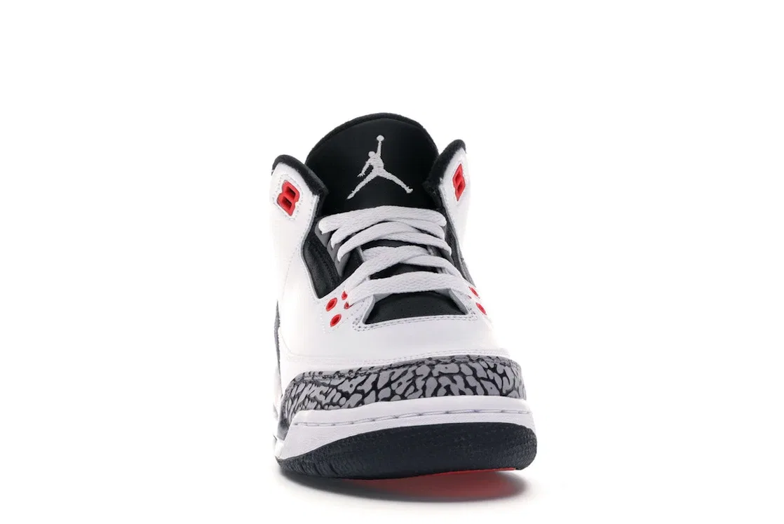 Детские кроссовки Lifestyle Jordan 3 Retro Jordan, White/Blackwlf Grey-Infrrd 23 — фото 2
