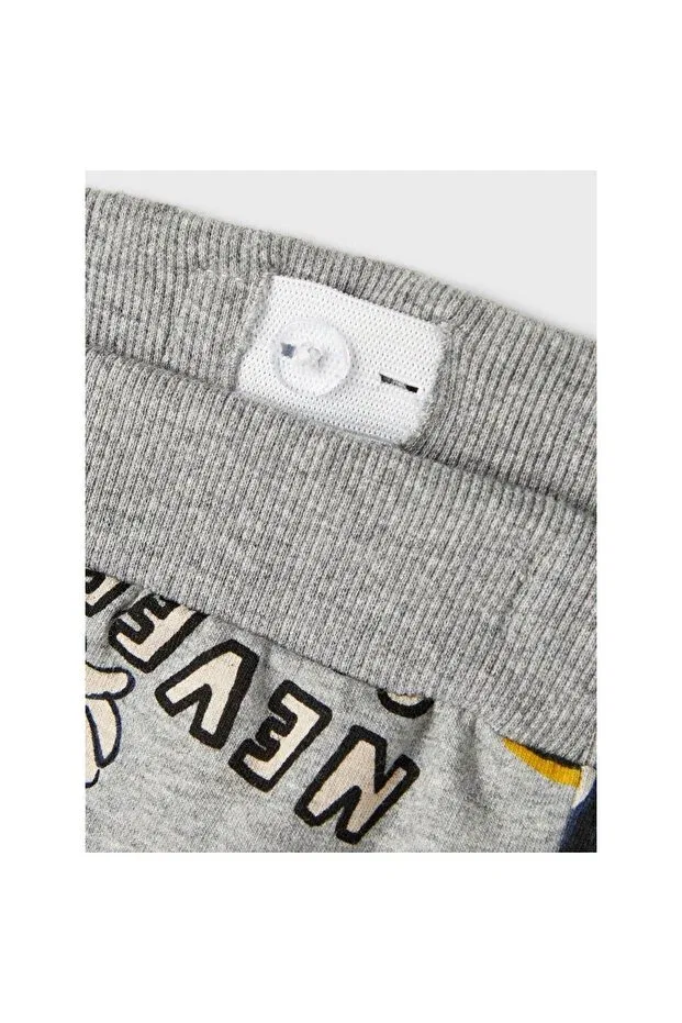 Детские спортивные штаны для девочек с принтом Name It, Gray — фото 4