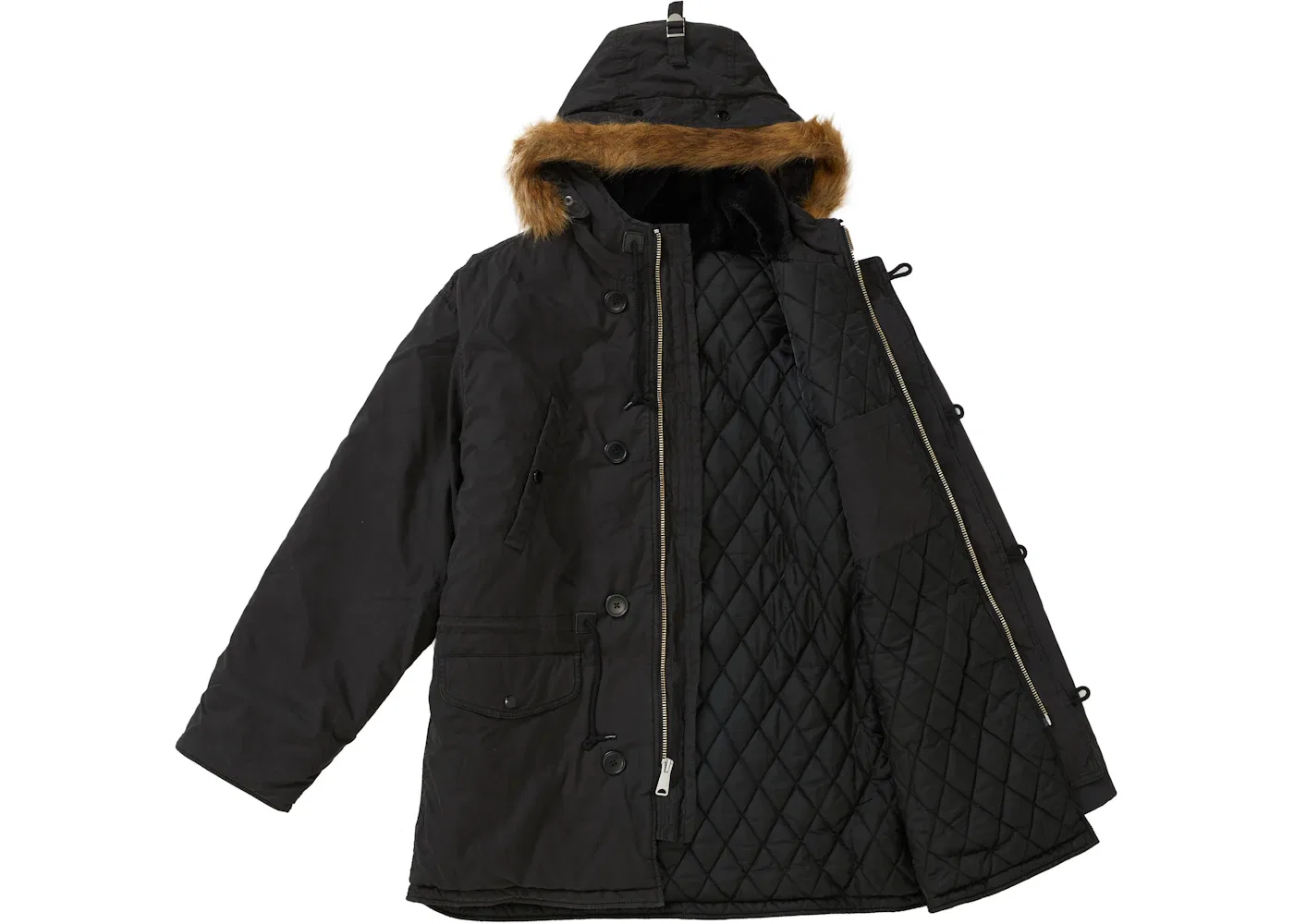 Мужская парка N-3B Supreme, Black — фото 2