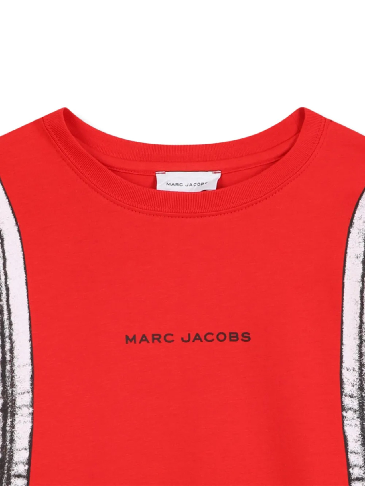 Marc Jacobs Kids футболка с длинными рукавами и графичным принтом, красный — фото 3
