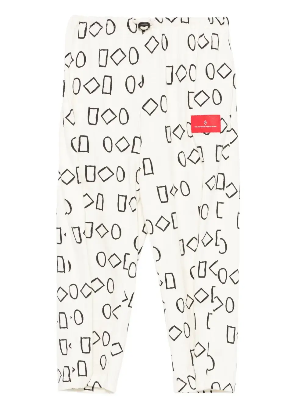 

Спортивные брюки с геометричным принтом The Animals Observatory, белый