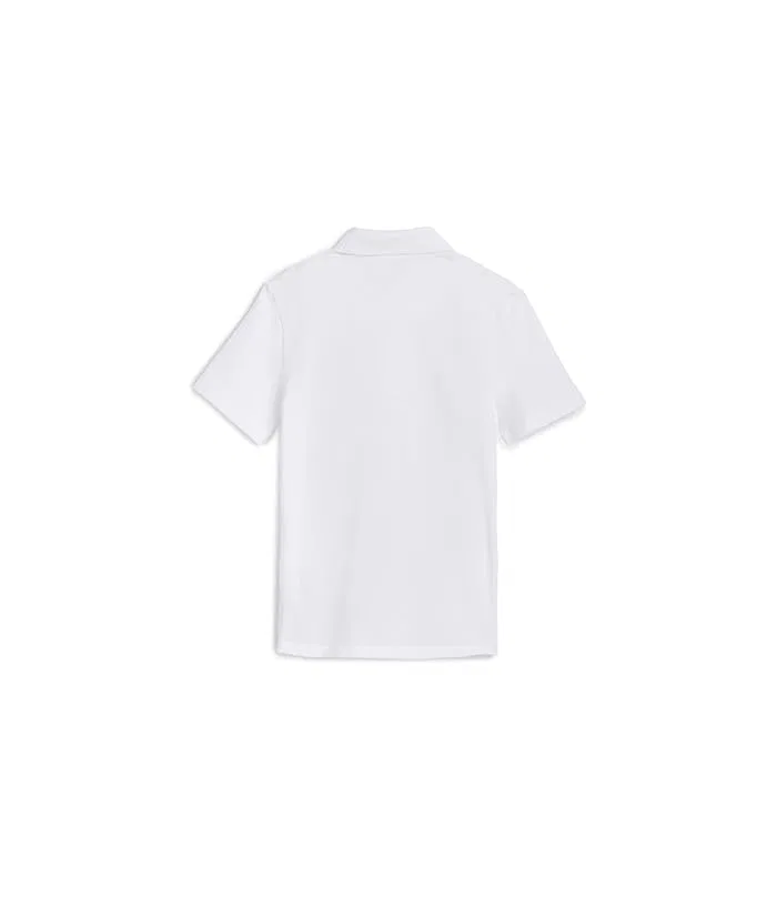 Футболка поло с принтом крокодила Watercolor Croc Lacoste Kids, Blanc 1 — фото 2