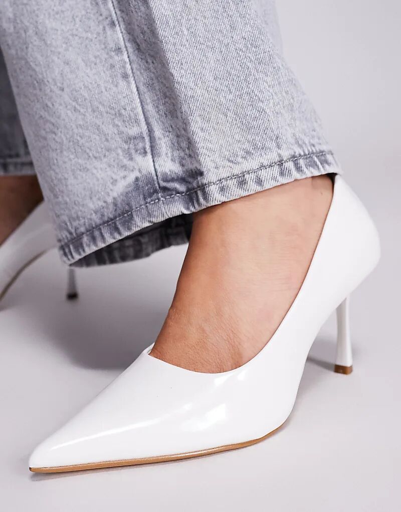 Туфли-лодочки SIMMI Shoes Luka на низком каблуке белого цвета — фото 2