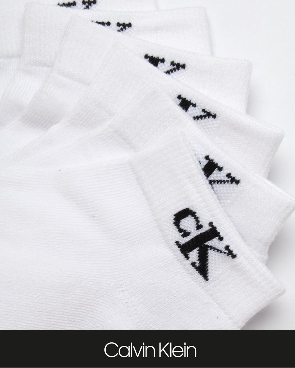 Женские носки Calvin Klein Quarter - упаковка из 6 пар носков с мягкой подошвой, дышащими и низким вырезом для бега, ходьбы и повседневной носки, White — фото 4
