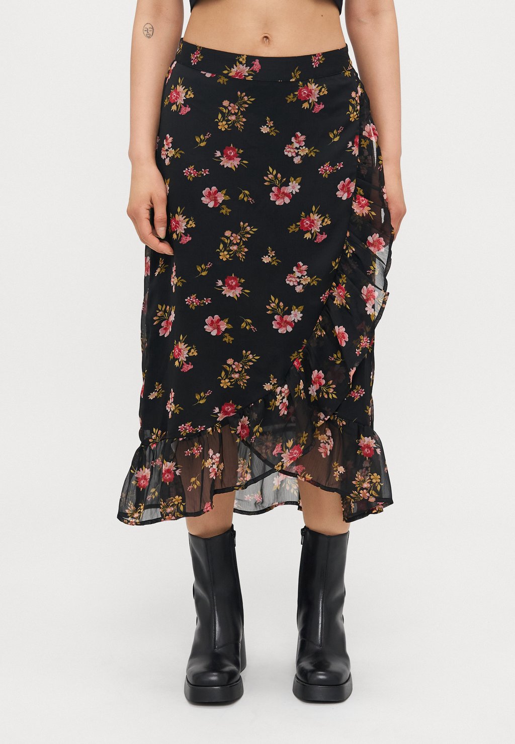 

Юбка А-силуэта VMSMILLA WRAP SKIRT - Wrap skirt Vero Moda Petite, черный