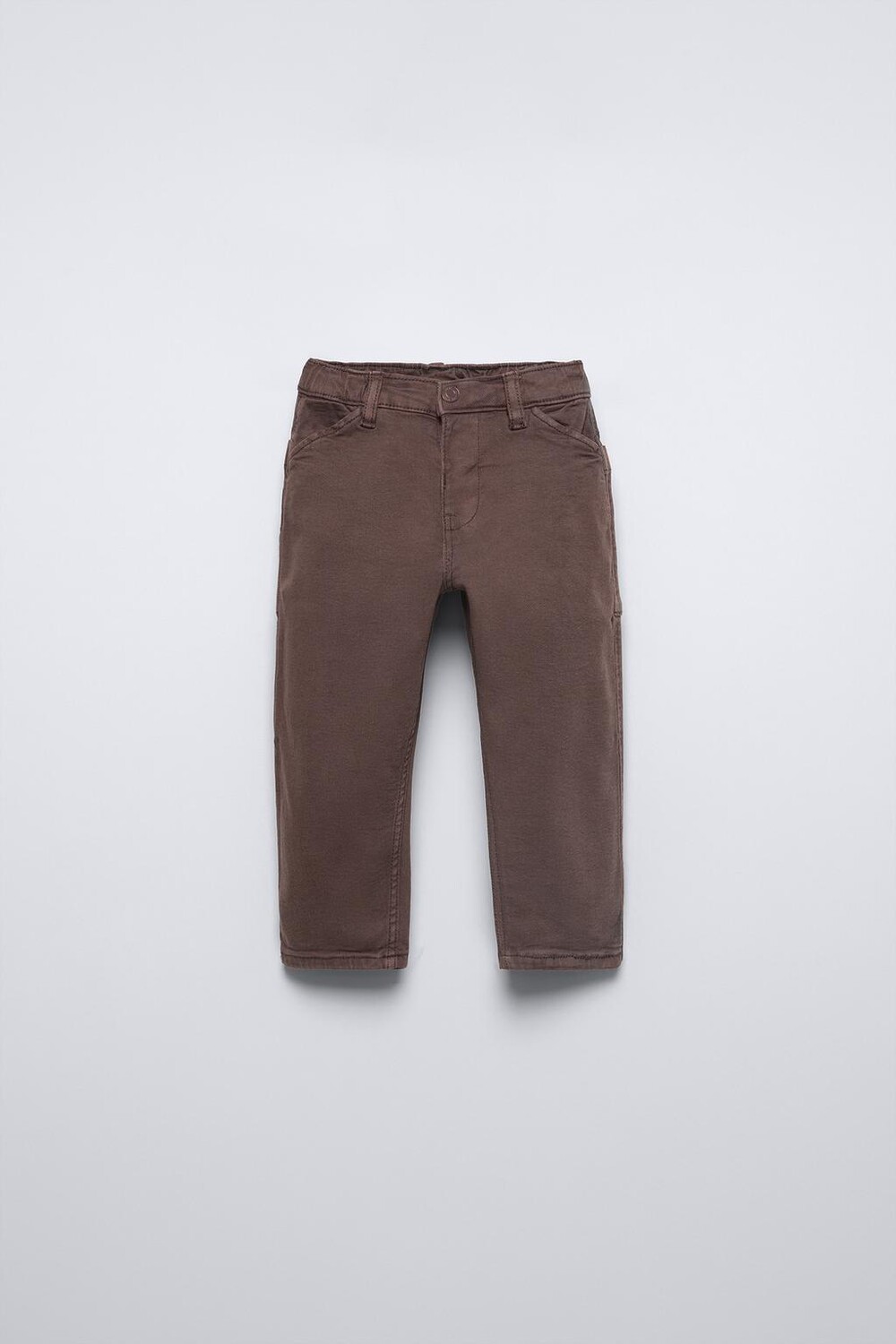 

Брюки из мытой пансионной ткани ZARA, цвет aubergine