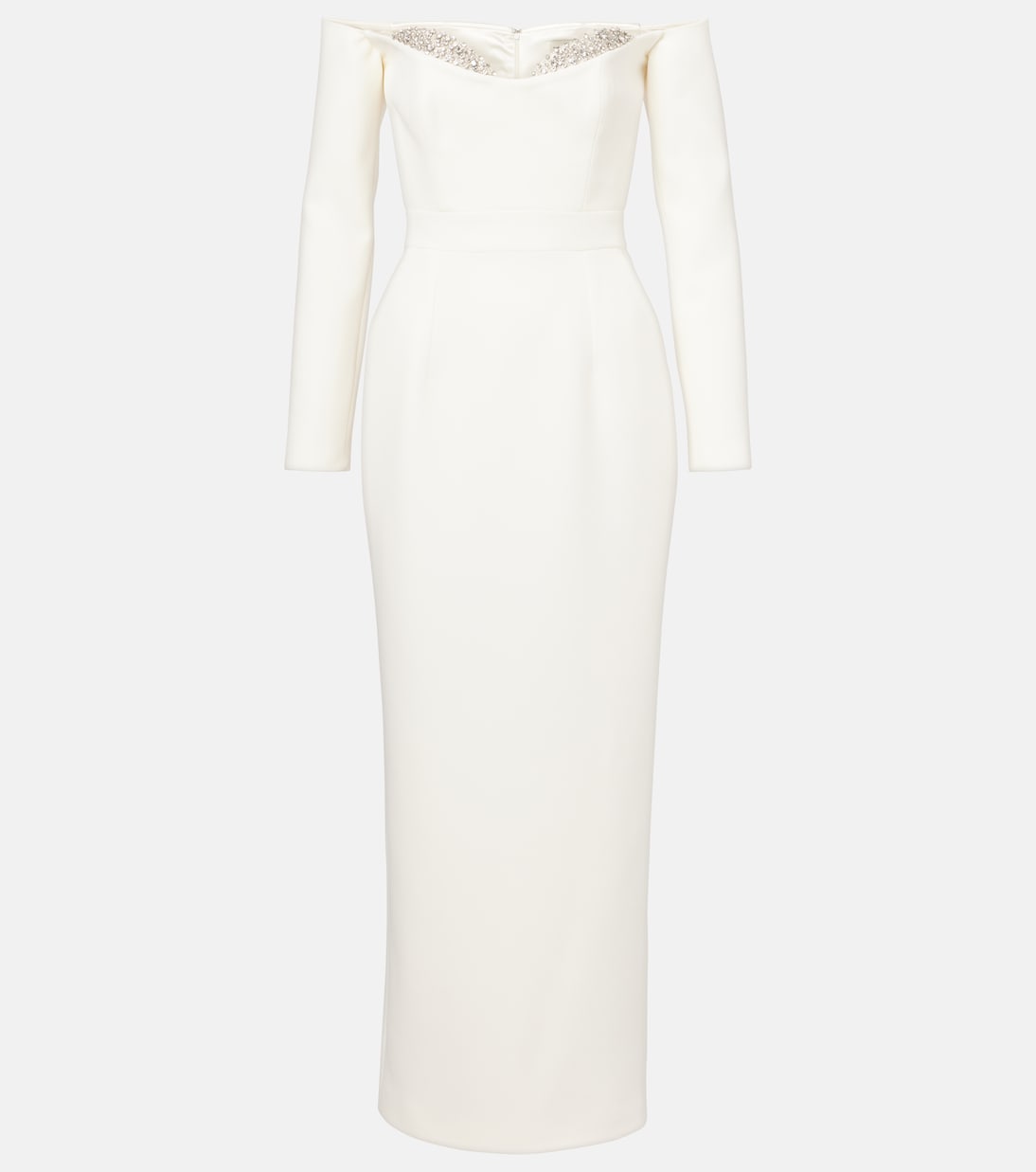 

Свадебное платье Farah с декором и открытыми плечами миди The New Arrivals Ilkyaz Ozel, белый