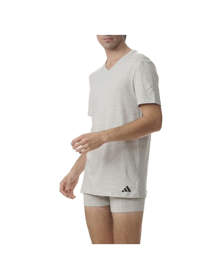 Футболка adidas, цвет weiß/schwarz/grau — фото 3