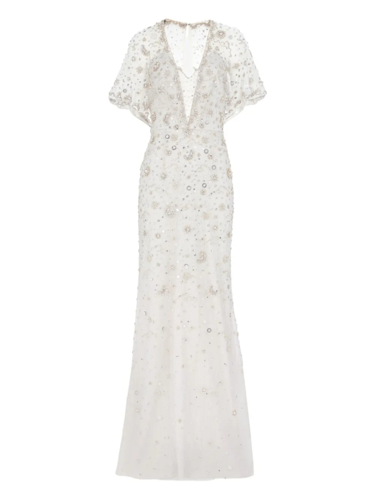 

Платье макси Луна Jenny Packham, белый