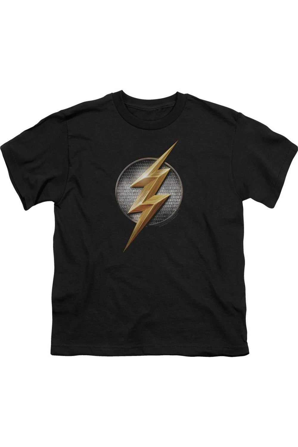 

Футболка с коротким рукавом для подростков с логотипом Флэша из фильма "Лига справедливости" Gildan, черный