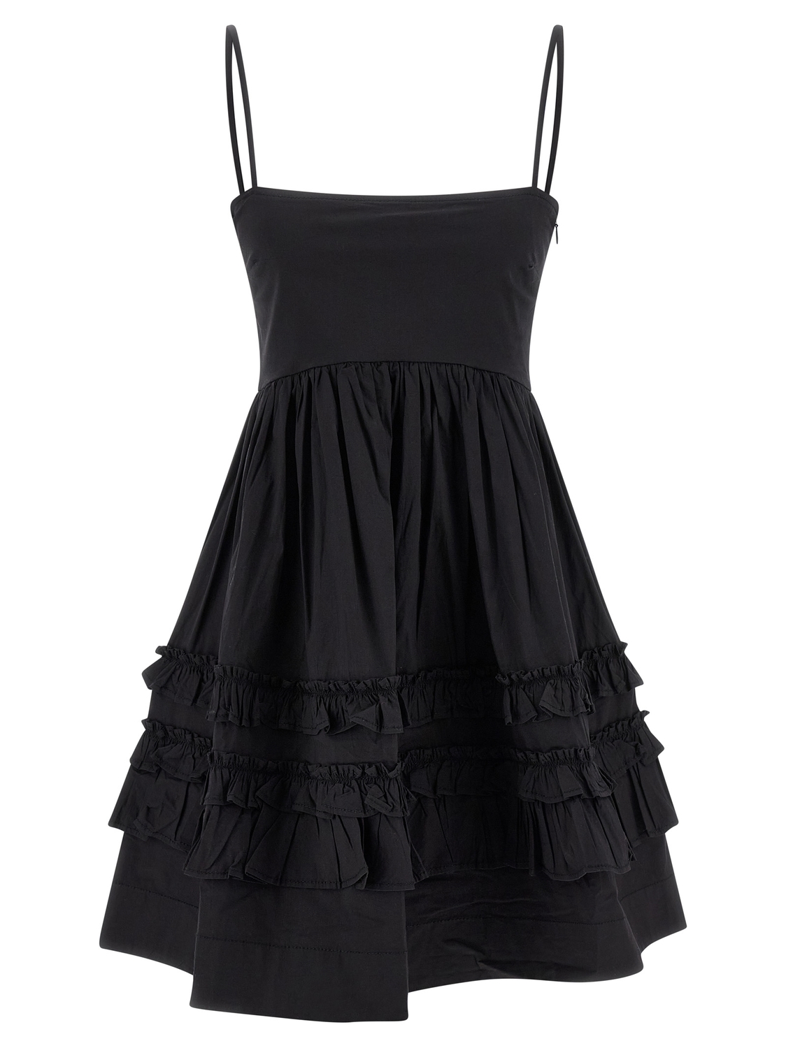 

Платье 'Black Mini Frill' GANNI, черный