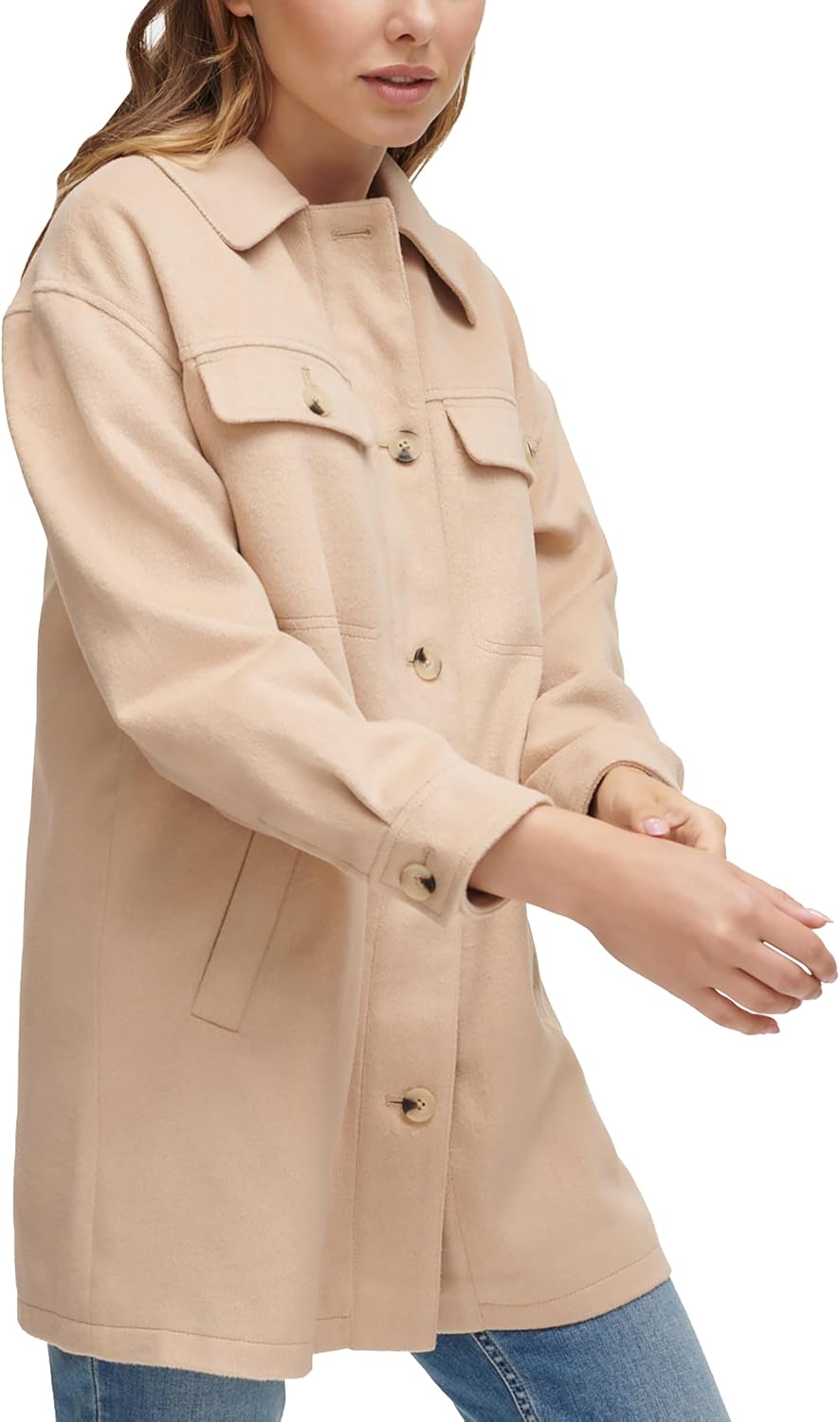 

Calvin Klein Jeans Петит куртка с каплевидным плечом на пуговицах пшеничного цвета PL