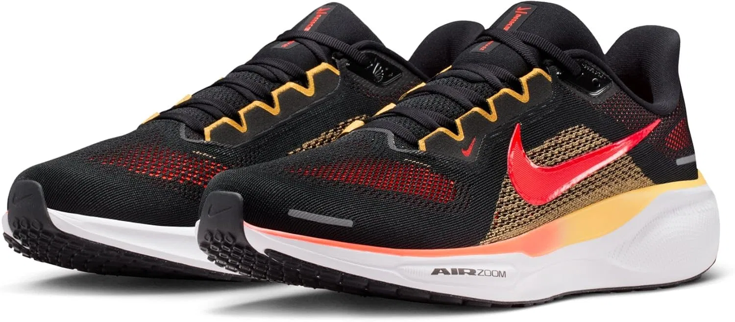 Мужские беговые кроссовки Nike Pegasus 41 FD2722, Black Bright Crimson Topaz Gol — фото 3
