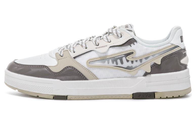 

Спортивная коллекция Life Мужские бело-серые скейтбордские кроссовки Erke с амортизацией, устойчивые к истиранию, дышащие, низкие, Microcrystal White/Driftwood Gray