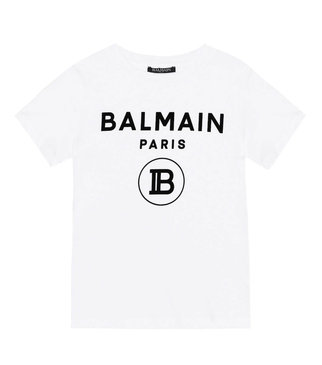 

Хлопковая футболка с логотипом Balmain, белый