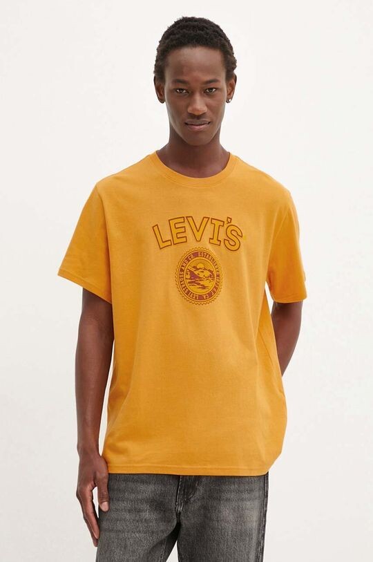 

Хлопковая футболка Levi's, желтый