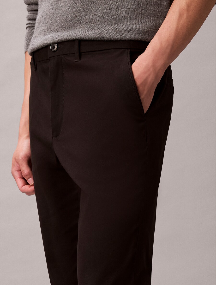 Узкие брюки-чинос Calvin Klein, Black — фото 3