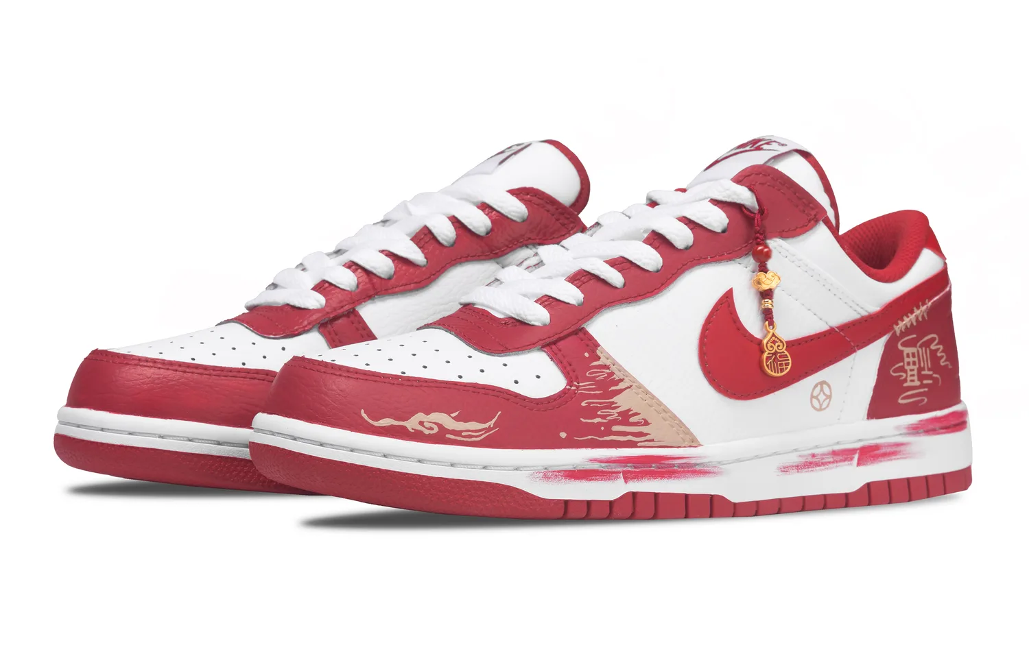 Nike Кроссовки для скейтбординга мужские Big Abrasion Resistant Breathable Low top Red — фото 4