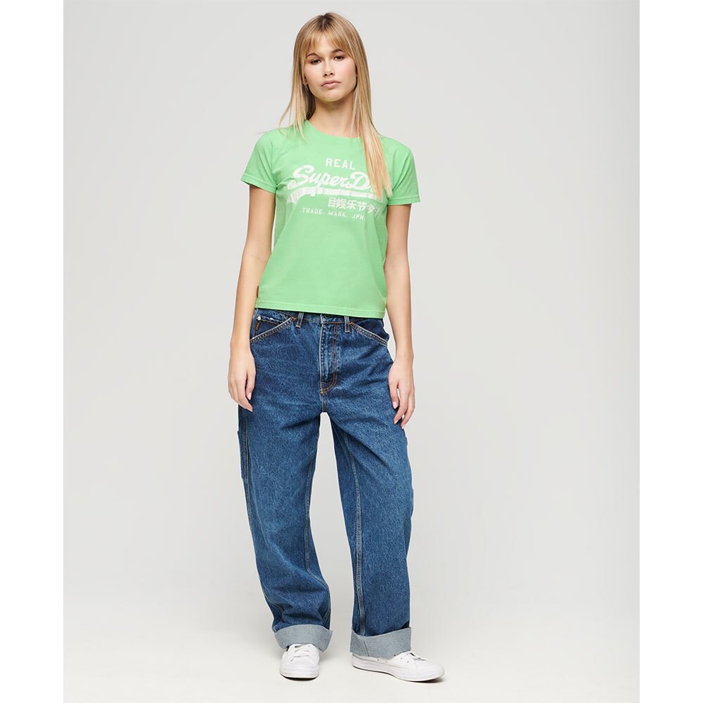 Футболка с коротким рукавом Superdry Neon Vl Graphic Fitted Ub, зеленый — фото 4