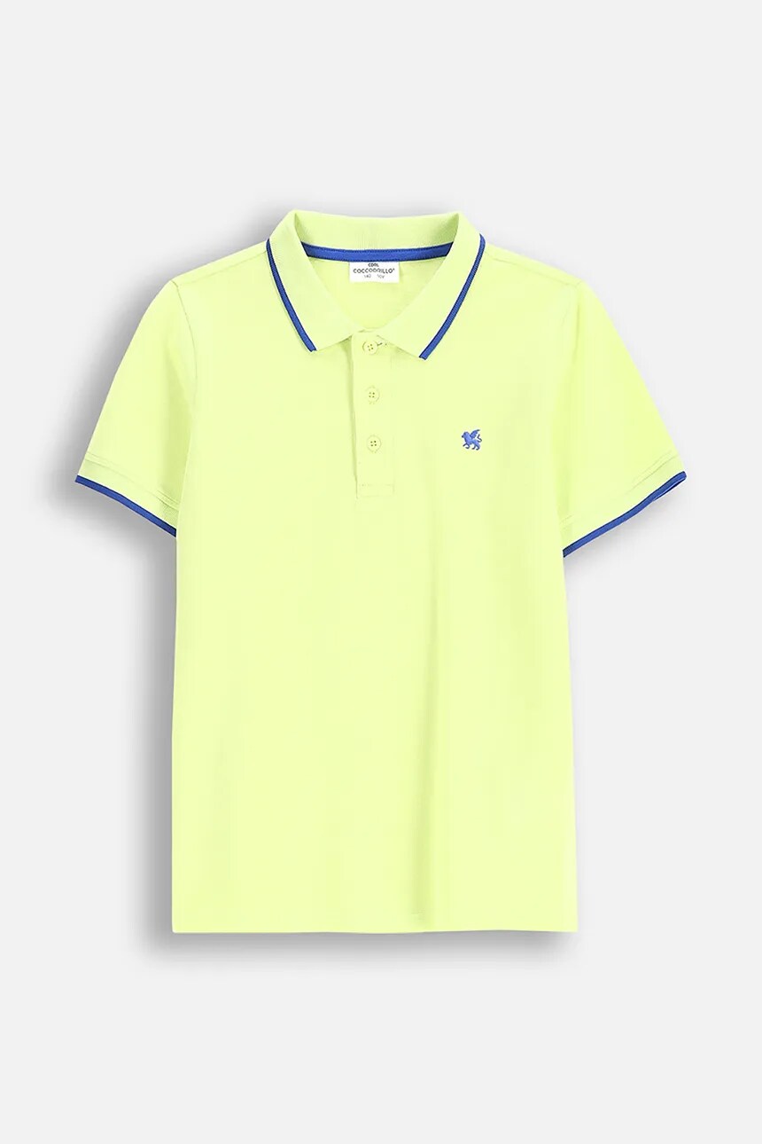 

Детская хлопковая рубашка-поло Coccodrillo, зеленый