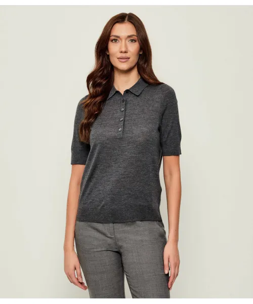 

Футболка-Поло из шерсти Fidenka Regular fit Boss, серый