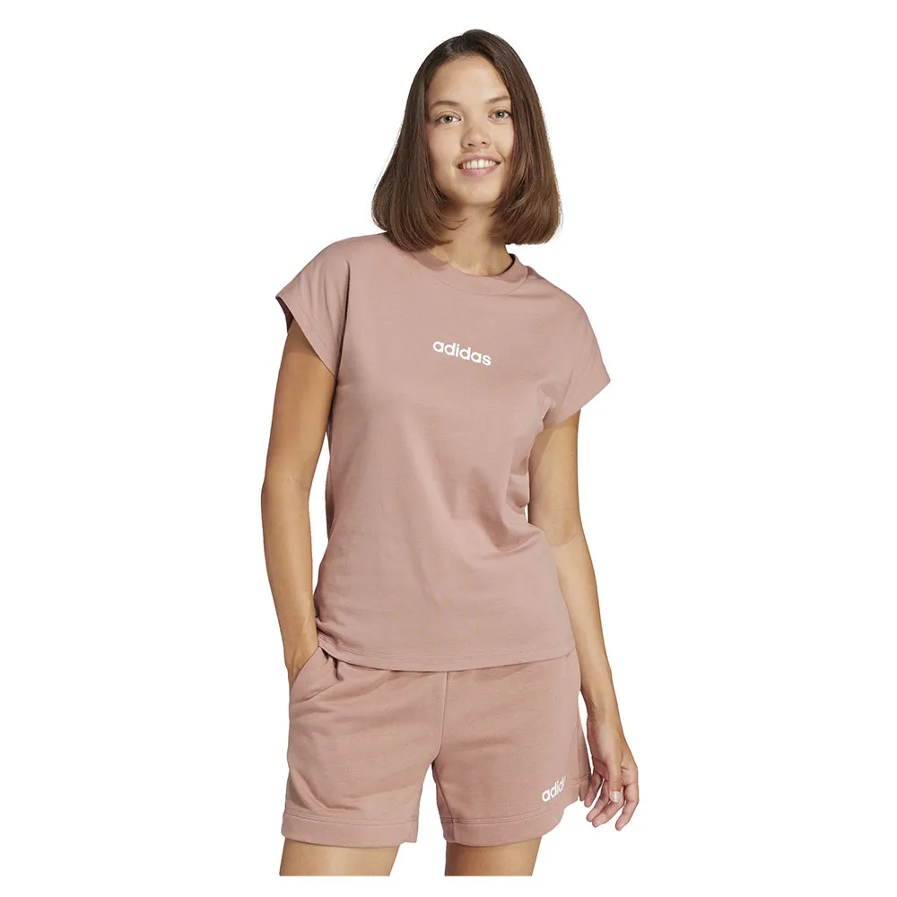 

Футболка adidas Essentials Linear Cotton, розовый