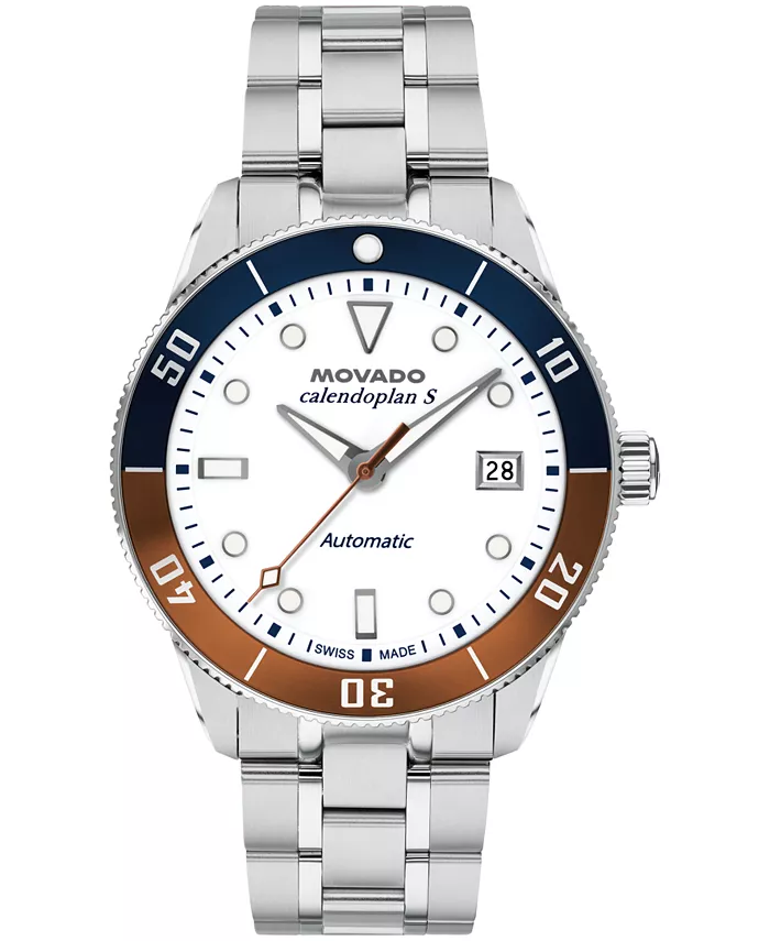 

Мужские часы Calendoplan S Swiss Automatic, корпус из нержавеющей стали, 40 мм Movado
