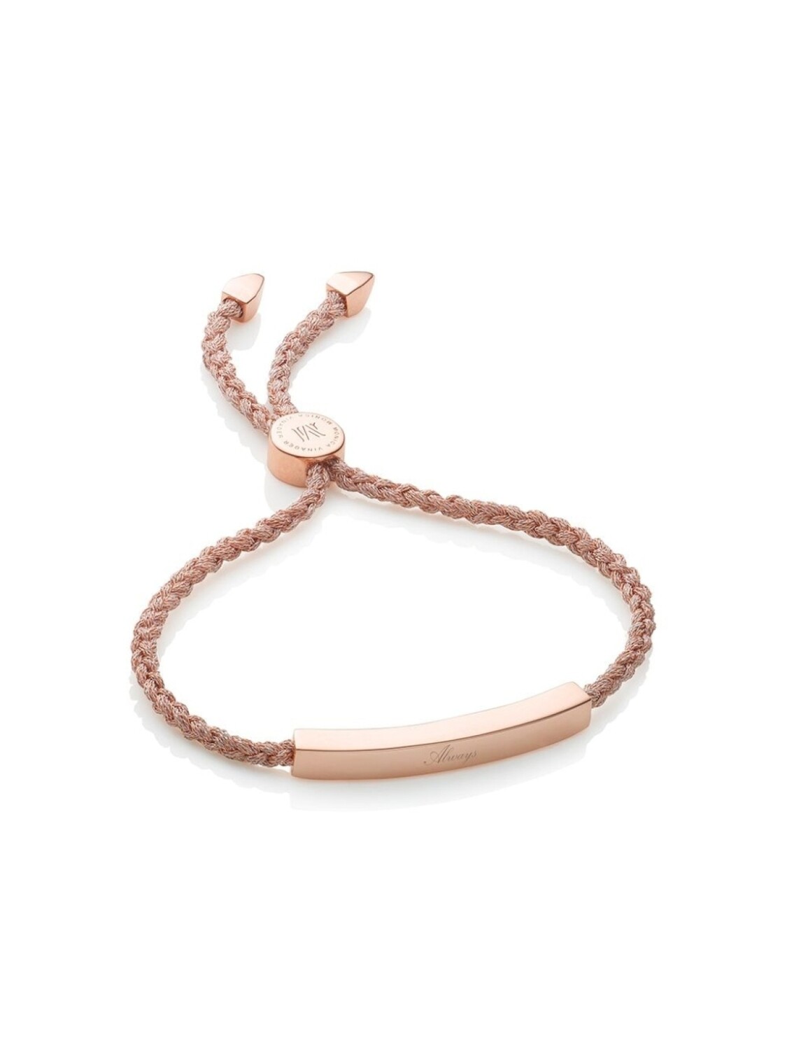 

Браслет RP Linear rose Monica Vinader, розовый