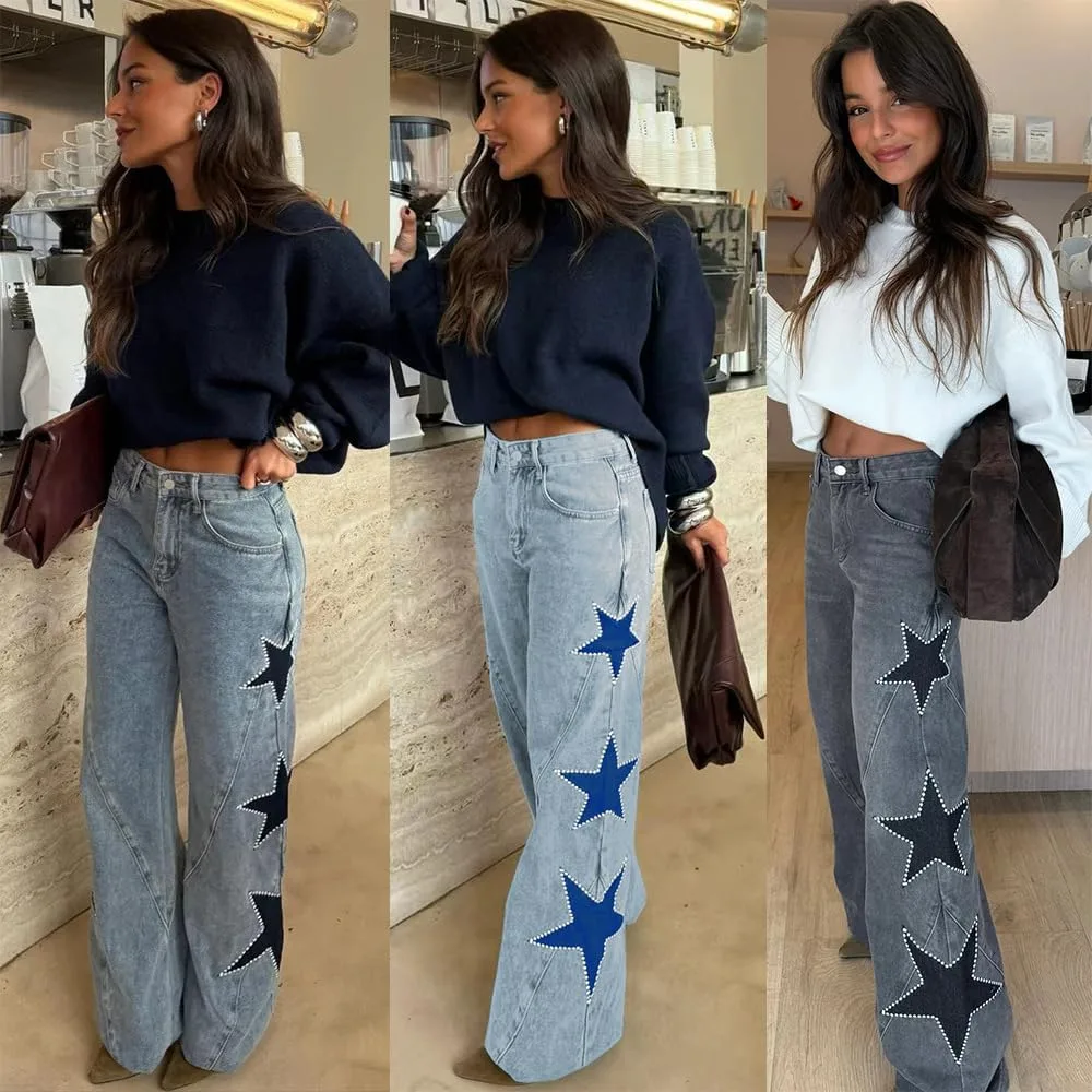Женские джинсы High Waisted, Loose Wide Leg — фото 2