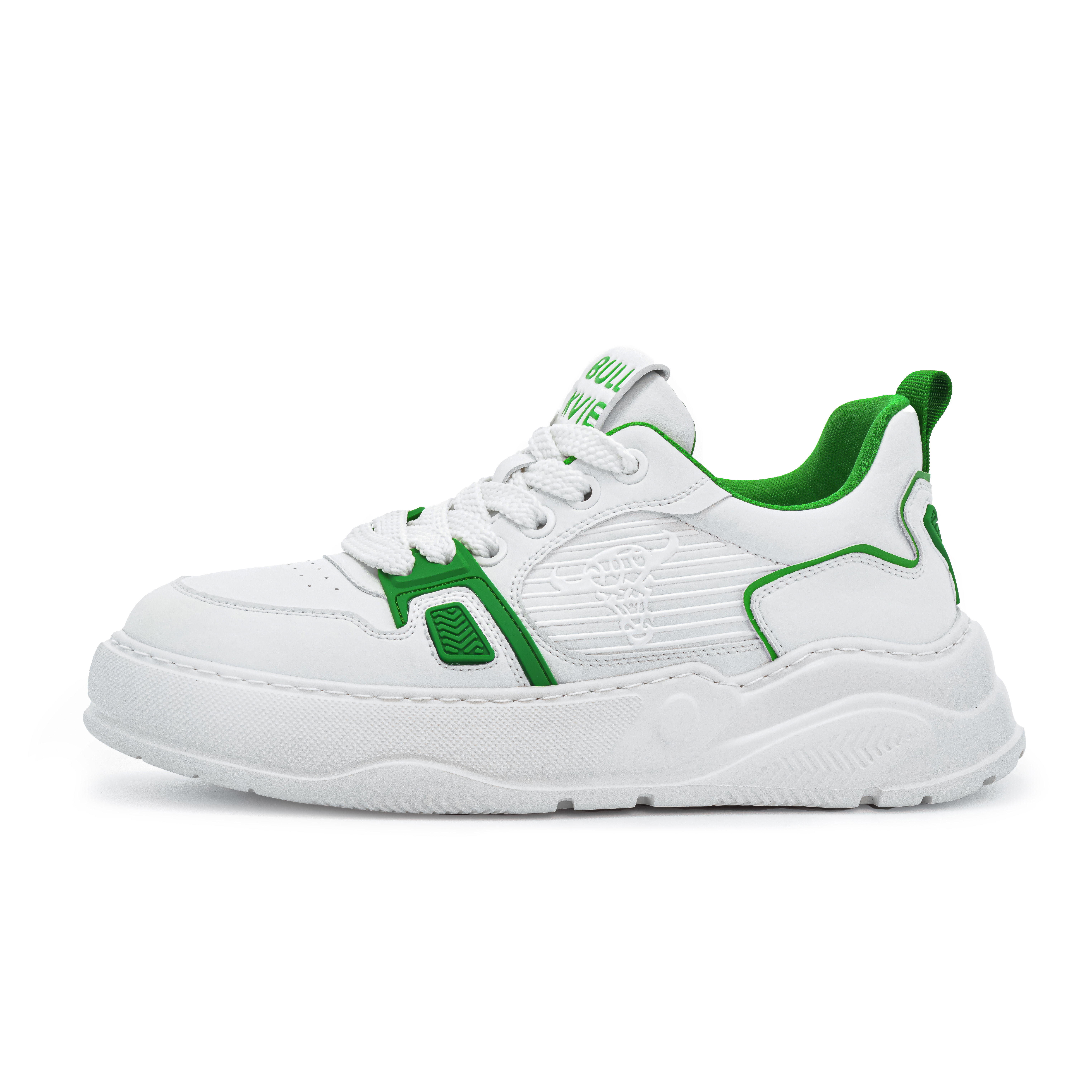 

Обувь для скейтбординга мужская низкая BULLKVIE, White Green