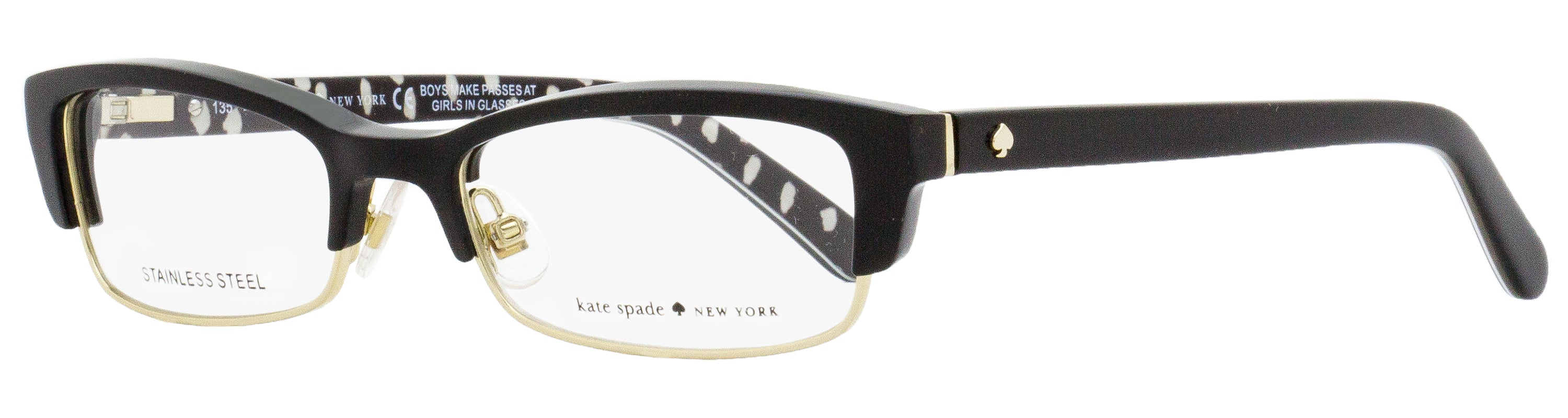 

Женские прямоугольные очки Kate Spade Joetta 807 Black/Gold 52 мм