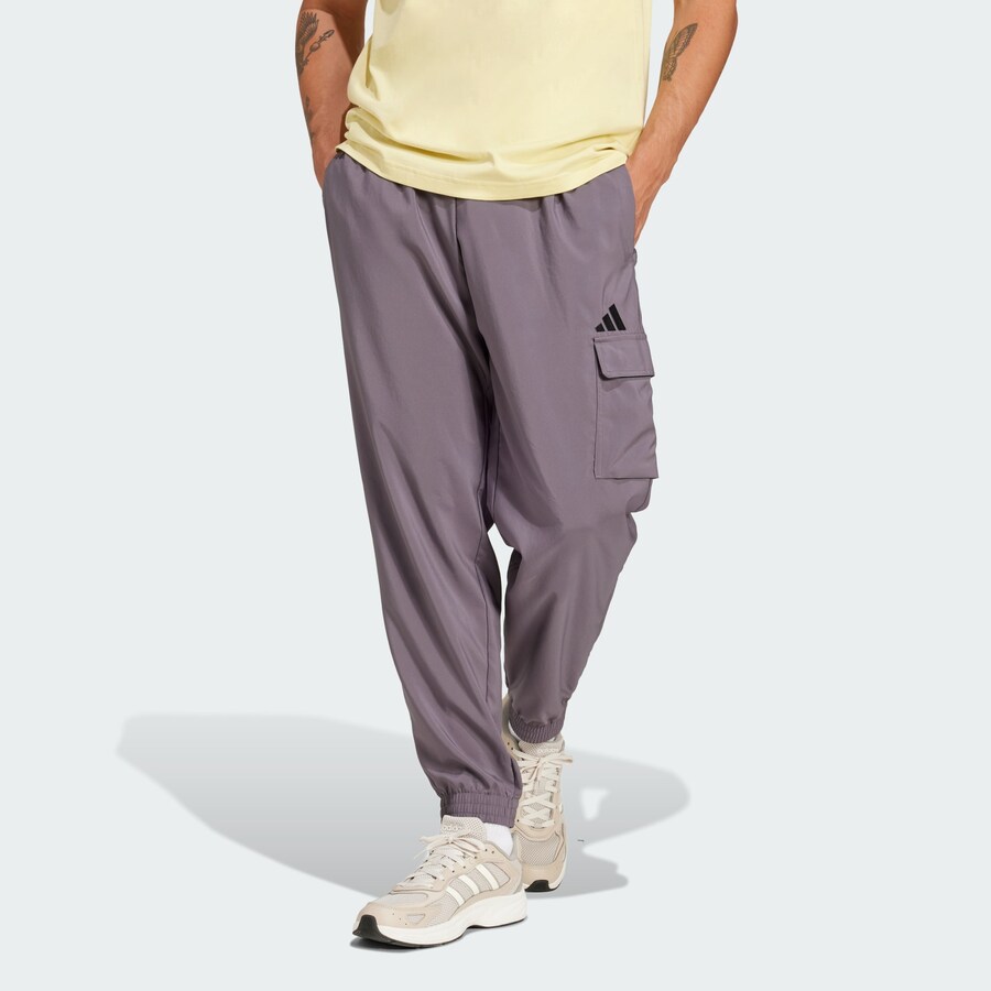 Длинные брюки ADIDAS SPORTSWEAR Tapered Workout Pants Essentials, серо-коричневый — фото 2