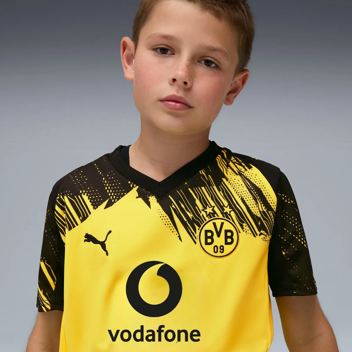 Детская футболка Borussia Dortmund домашняя форма Puma, желтый — фото 4
