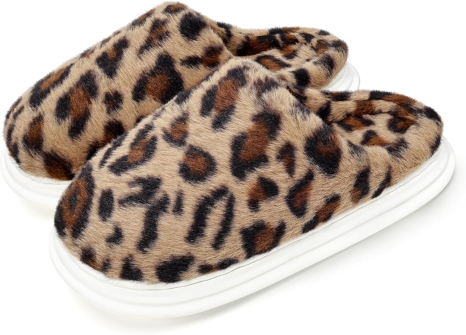 

Мягкие плюшевые тапочки для женщин и мужчин, противоскользящие пушистые зимние домашние тапочки, с мягкой теплой искусственной меховой подкладкой, для использования в спальне Jieertop, коричневый