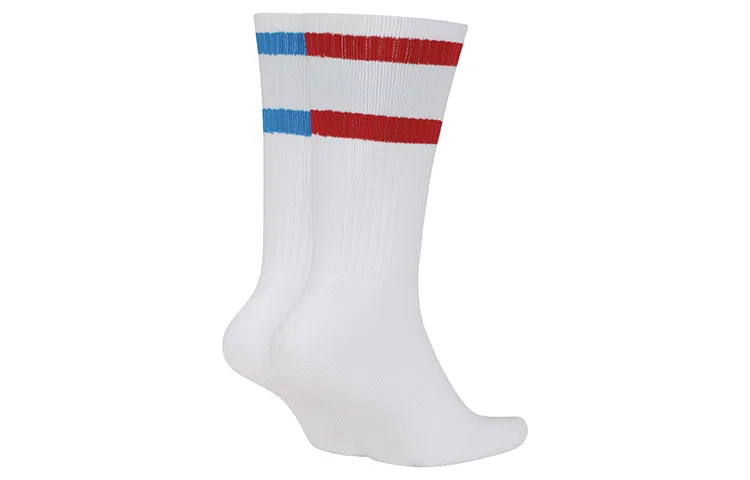 Детские носки спортивные с логотипом, комплект из 2 пар, Nike, Red/Blue — фото 2