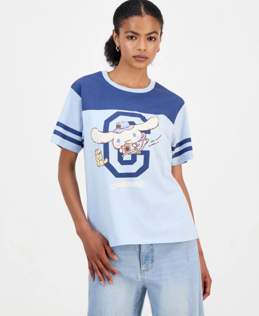 Футболка с принтом Cinnamoroll Varsity Graphic Sanrio, Baby Blue