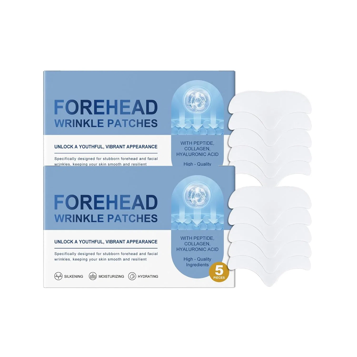 Патчи для лица от морщин на лбу, Silicone Face Tape, 15 шт, 2 Box-10 Pieces Generisch