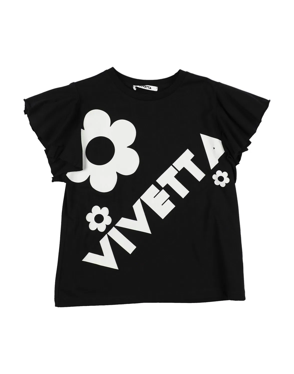 Детская футболка для девочек хлопковая Vivetta, черный