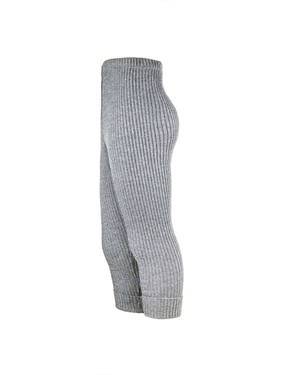 Брюки MAXIMO Regular 'MINI-Leggings, Rippstrick' серого цвета — фото 3