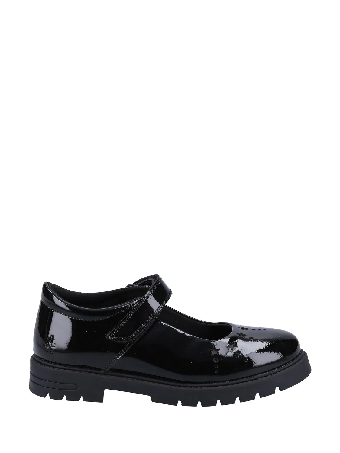 Туфли Мэри Джейн, регулируемая застежка, Sabrina Hush Puppies, черный лаковый