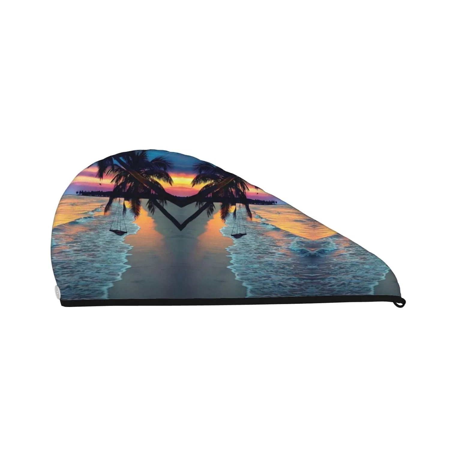 Шапочка для душа Coral Velvet, Oudrspo, 64x26 см, Coconut Beach Sunset