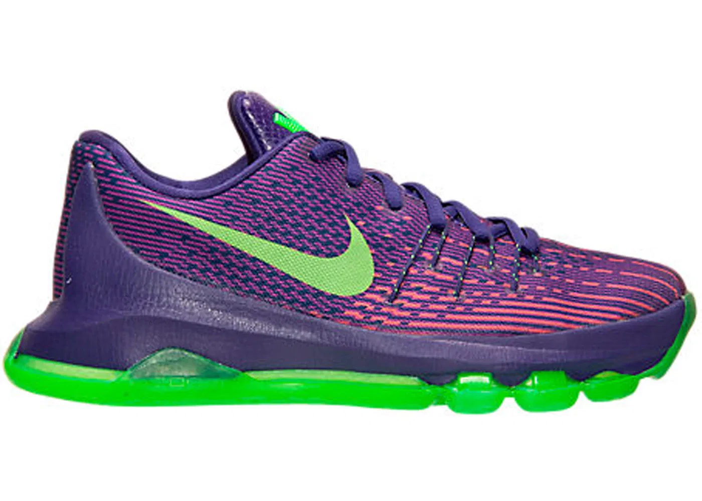 Детские кроссовки для баскетбола Nike KD 8 Nike, Court Purple/Green Strike-Wild Purple-Bright Mango