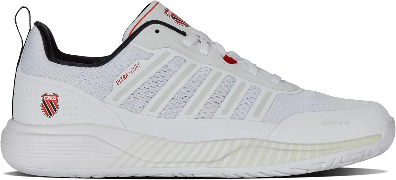 Мужские кроссовки для пикбола K-Swiss Ultra Court, белый/черный/красный