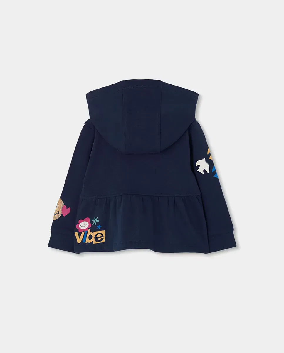Детская куртка из флиса для девочек с капюшоном Cool Girl Boboli, Multicolor — фото 3