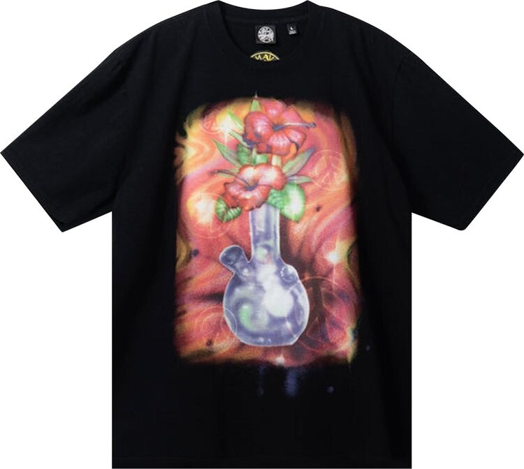 

Футболка Stussy x Dries Van Noten Airbrush Vase Tee 'Black', черный