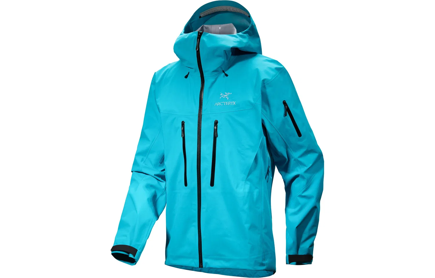 Мужская ветрозащитная куртка с капюшоном Alpha SV Arcteryx, Tetra Blue/Red/Blue Tetra/Red — фото 3