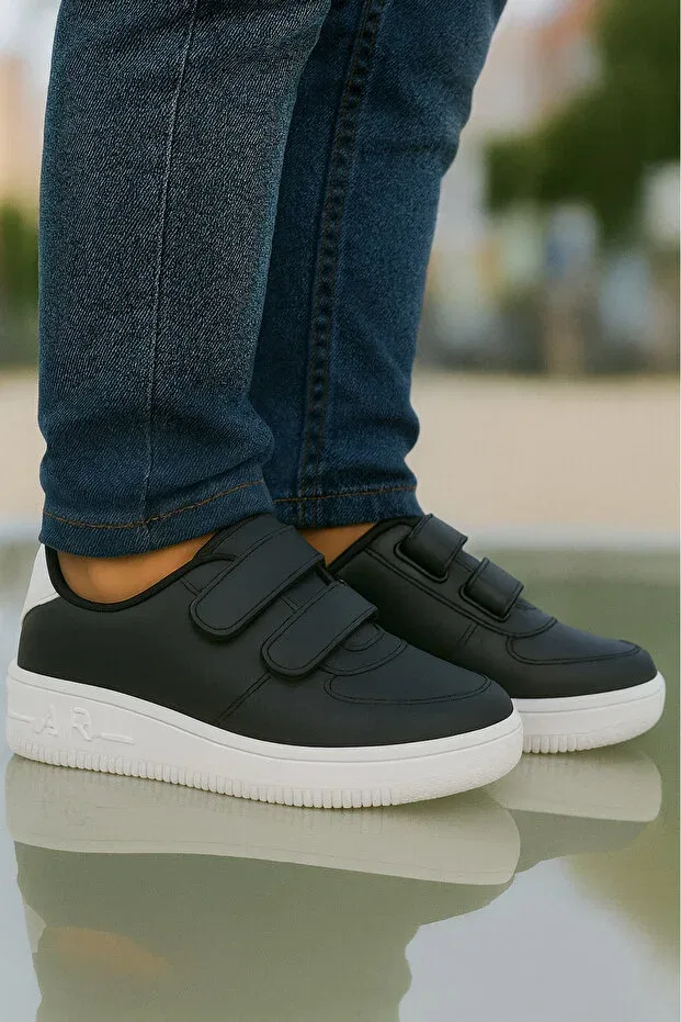 Детские кроссовки для девочек без шнурков Mech Butik, Black